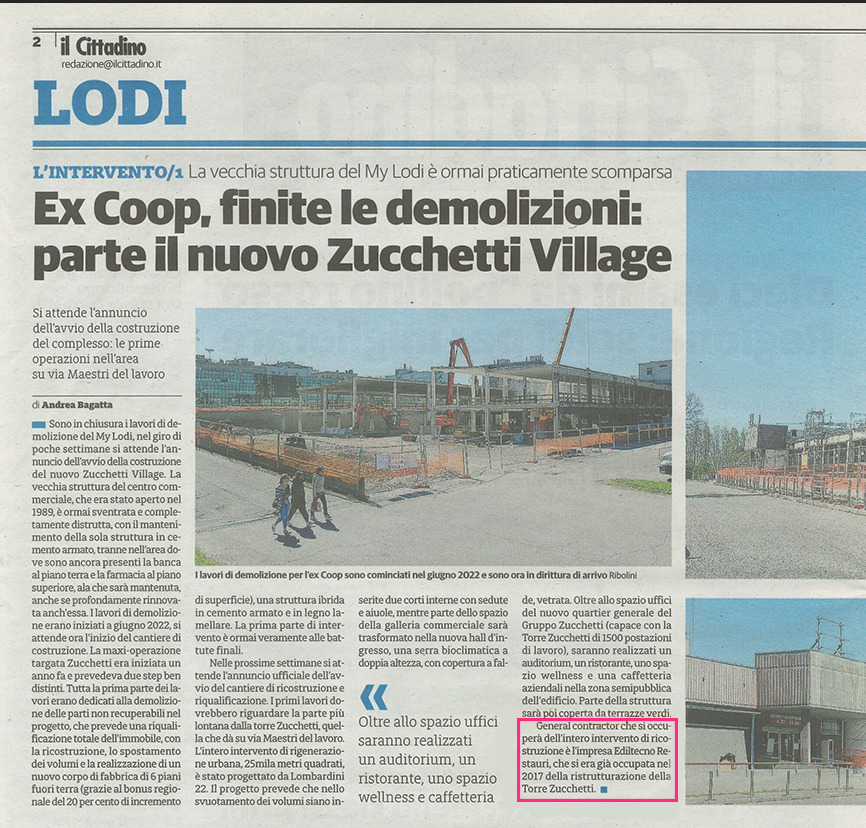 Il CIttadino - Progetto “Zucchetti Village” | Lodi