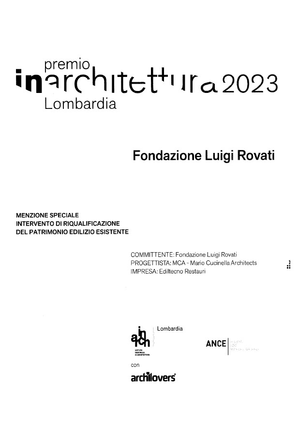 PREMIO InARCHITETTURA 2023 - LOMBARDIA