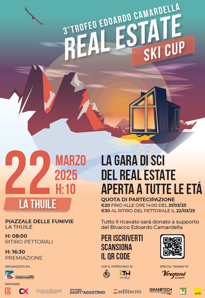 3° Edizione - Real Estate Ski Cup – Trofeo Edoardo Camardella: una gara di sci in memoria di Edoardo Camardella.
