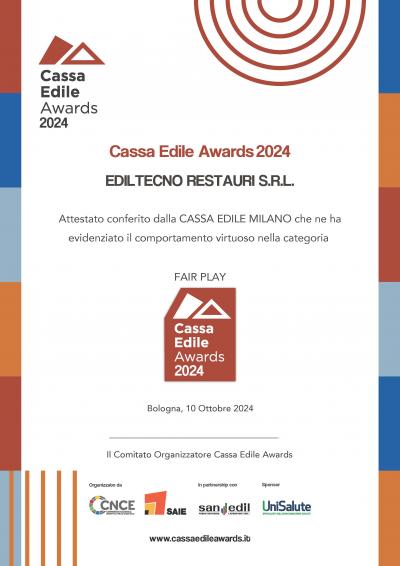 CASSA EDILE AWARDS 2024